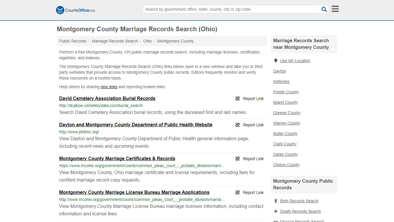 Marriage Records Search - Montgomery County, OH (Marriage ...